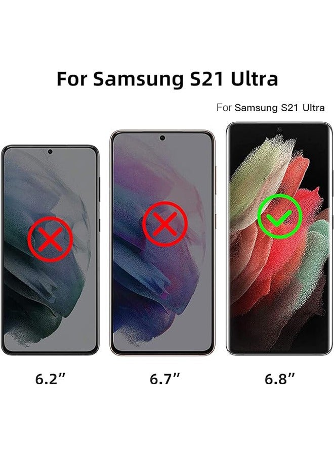 أوشن سامسونج غالاكسي S21 الترا حامي الشاشة ، 9H الزجاج الصلب ، 3D منحني قناع - Image 2
