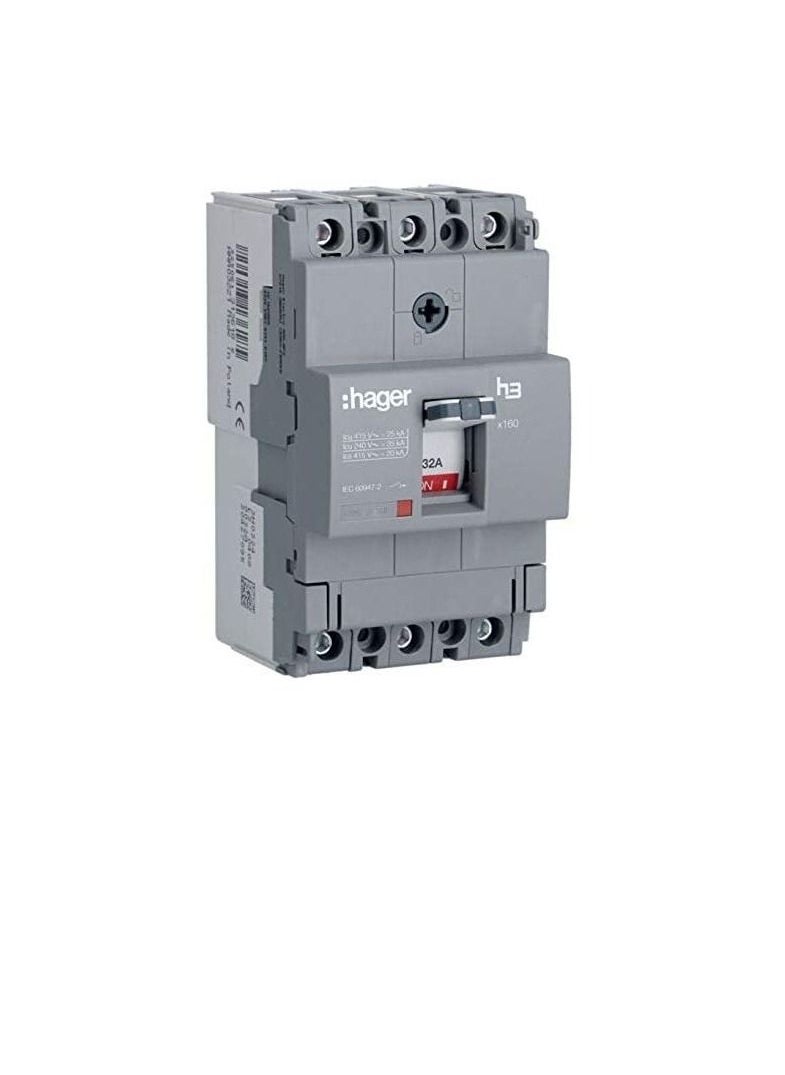 Hager - Moulded Case Circuit Breaker 32A TP MCCB 25KA HHA032Z x160-H3 - Image 1