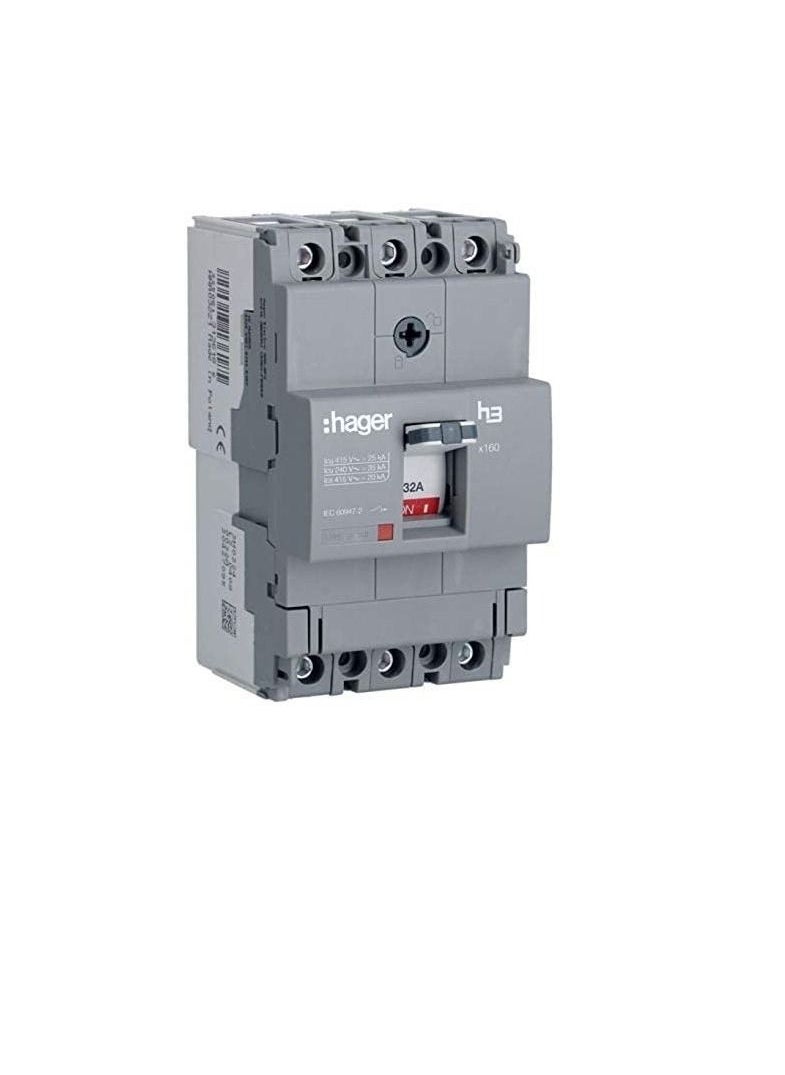 Hager - Moulded Case Circuit Breaker 32A TP MCCB 25KA HHA032Z x160-H3 - Image 1