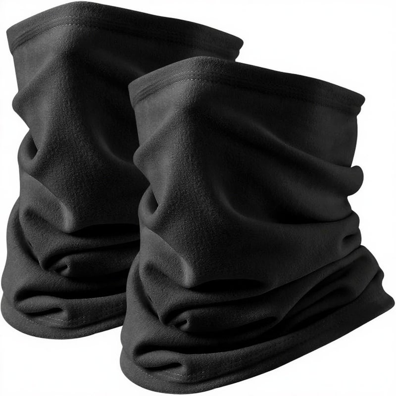 Newception 2 Pack Winter Neck Gaiter - Double Layer Fleece Face Mask for Skiing & Snowboarding, Windproof Reversible Thermal Balaclava, Unisex Cold Weather Gear Christmas Gifts - Image 1