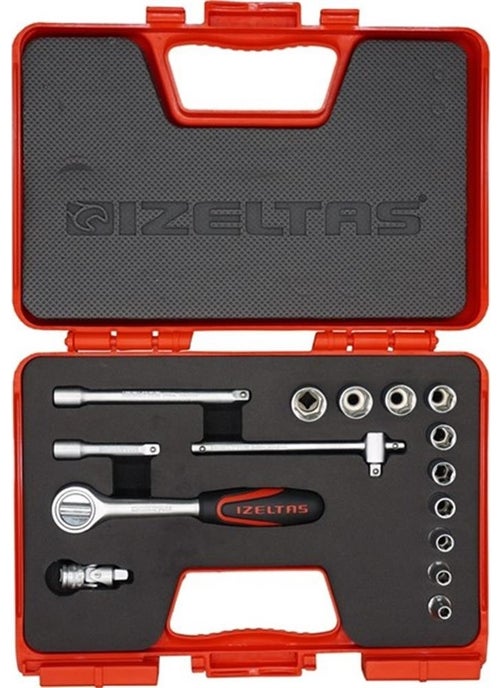 Izeltaş 1/4" Hexagon Socket Set 15 Pieces