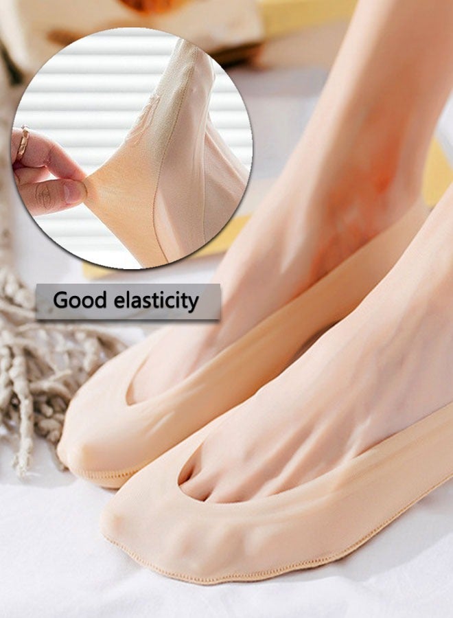 HAWAWA 5 Pairs No Show Socks Womens Cotton Low Cut Liner Non Slip Thin Socks for Women Invisible Footies Socks for Flat Boat  - Image 2