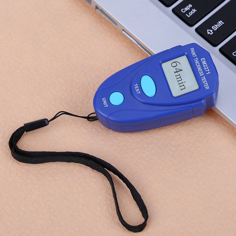 Paint Thickness Meter: 0.0~2.0mm / 0~80 Mil Blue Non Destructive Rapid Measurement - Lcd Display Automatic Calibration Coating Tester for Metal Surface Nonmetal Coating & Car Inspection - Image 4
