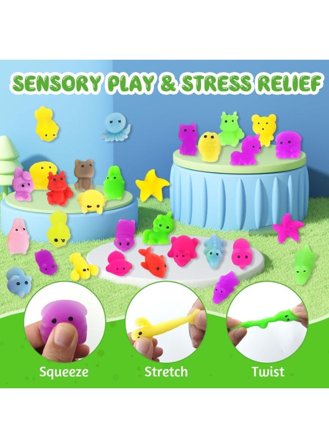 squishy 30Pcs Mochi Squishy Toys, Kawaii Mini Animal Squishy Soft Squeeze Fidget Toys Stress Relief Sensory Toy Soft Squeeze Fidget Toy for Kids Gifts Classroom Prizes Easter Eggs Fillers Party Favors - Image 1