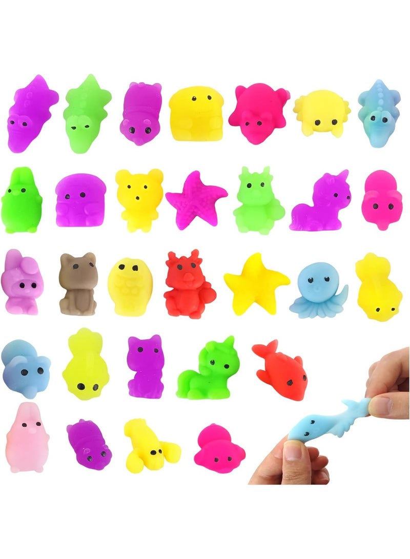 squishy 30Pcs Mochi Squishy Toys, Kawaii Mini Animal Squishy Soft Squeeze Fidget Toys Stress Relief Sensory Toy Soft Squeeze Fidget Toy for Kids Gifts Classroom Prizes Easter Eggs Fillers Party Favors - Image 3