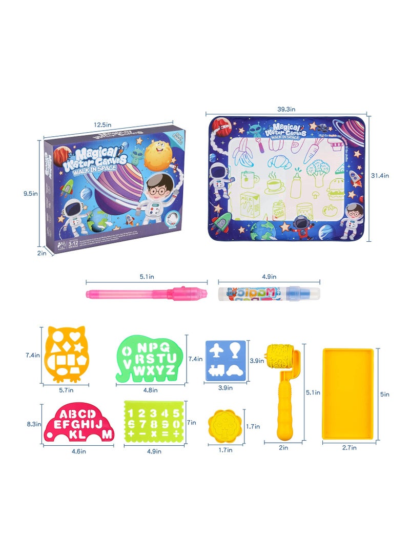 Aqua Magic Doodle Mat for Kids - 40" x 32" Large Water Drawing Pad, Non-Toxic Educational Toy for Toddlers Age 2-8, Perfect Gift for Creative Boys and Girls. - Image 5