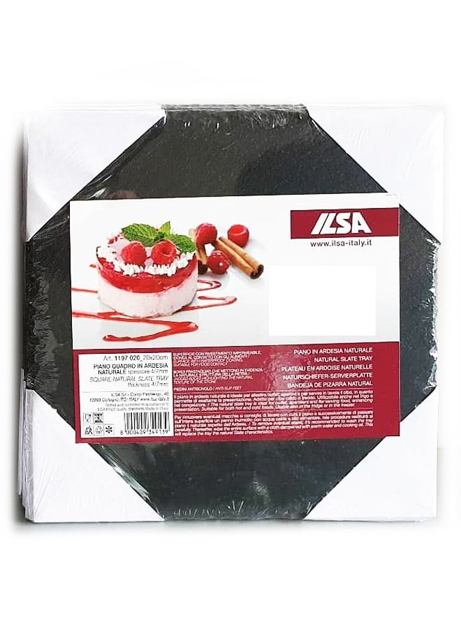 ILSA Square Natural Slate Platter 25x25 Cm  - Image 4