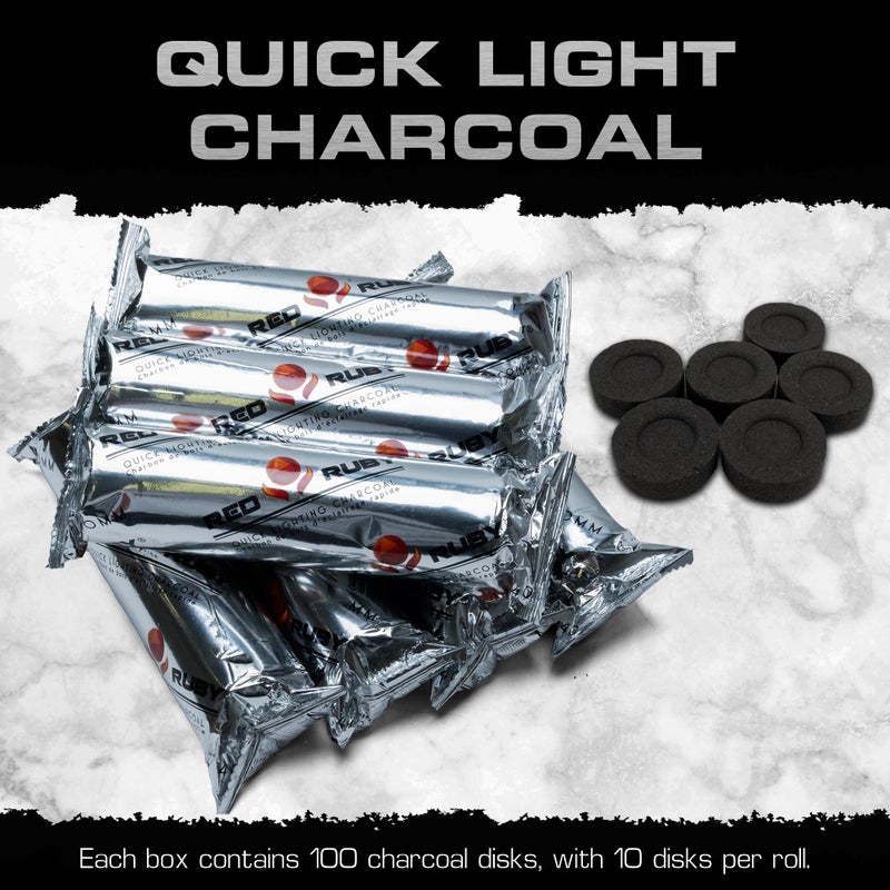 Sunlight Charcoal Instant Light Coals– Incense Coal Disks – Coal Tablets – Charcoal Disks – 100 Coals – 33 mm Quick Light Briquettes – Slow Burn/Low Smoke - Image 2