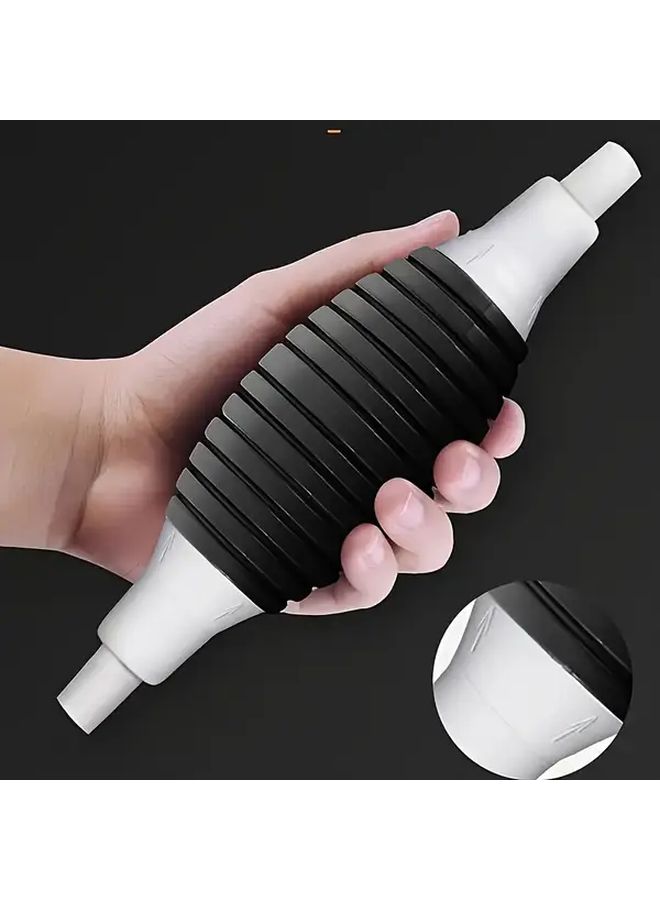 Positive Displacement Hand Pump With 39 37 Inch Tube 2 Clips Safety Pad Adjustable Flow Control For Gases Oils Water Fuels Compact Fuel Transfer Equipment User Friendly Design Versatile Fluid Transfer - Image 3