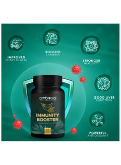 ambrosial Ambrosial Herbal Immunity Booster for Immune Support| Blend of 6 Natural Herbs| High Strength Immune System Vitamins with Amla, Ashwagandha, Giloy, Turmeric, Black Pepper & Licorice| 60 Veg Capsules  - Image 2