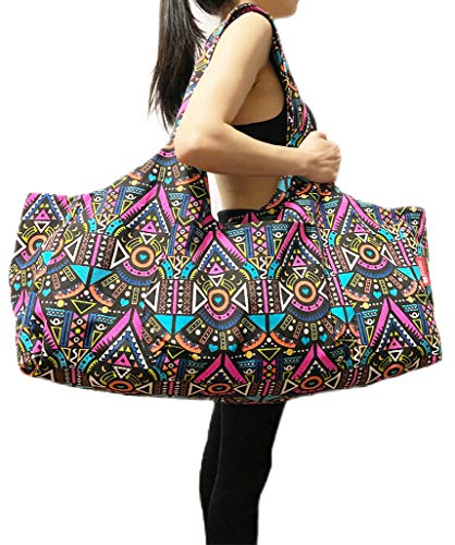 あおぞら(AOZORA) Aozora Yoga Mat Bag Large Yoga Mat Tote Sling Carrier with Pockets Fits Mats with Multi-Functional Storage Pockets Light and Durable (Indian) - Image 1