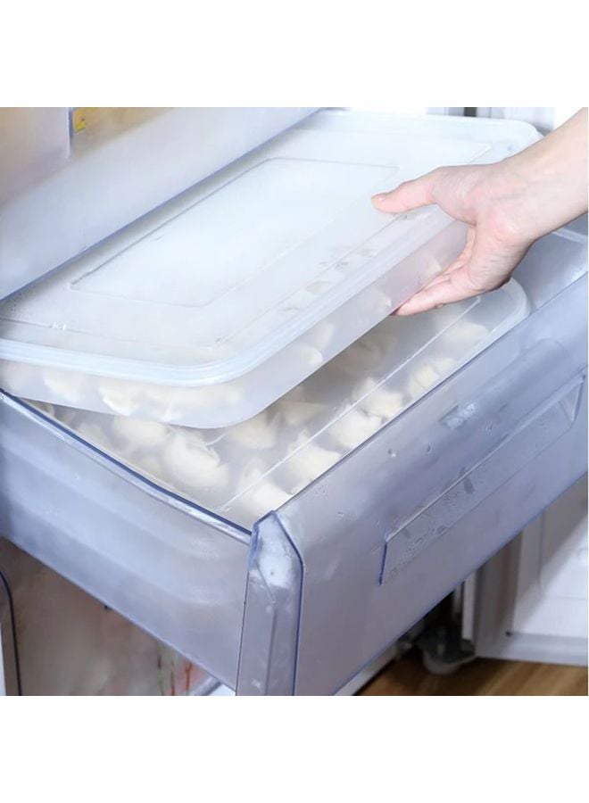 4 قطع حاويات طعام شفافة من البلاستيك الغذائي القابل للترتيب والتخزين المحكم - Image 5