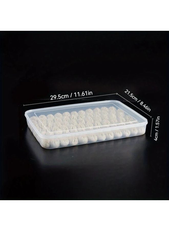 4 قطع حاويات طعام شفافة من البلاستيك الغذائي القابل للترتيب والتخزين المحكم - Image 3