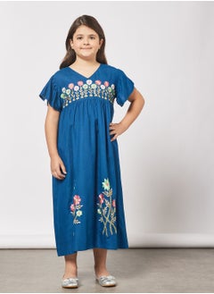 HANA & SARA Kids Embroidered Detail Jalabiya  - Image 1