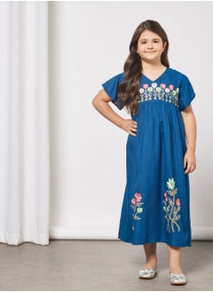 HANA & SARA Kids Embroidered Detail Jalabiya  - Image 4