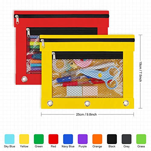 IKAYAS 120 Pack Pencil Pouch for 3 Ring Binder bulk Binder Pencil Pouch with Zipper, Pencil Pouches Pencil Bags for Classroom bulk Pencil Box Pencil Case for Storing School Students Teacher Supplies - Image 2