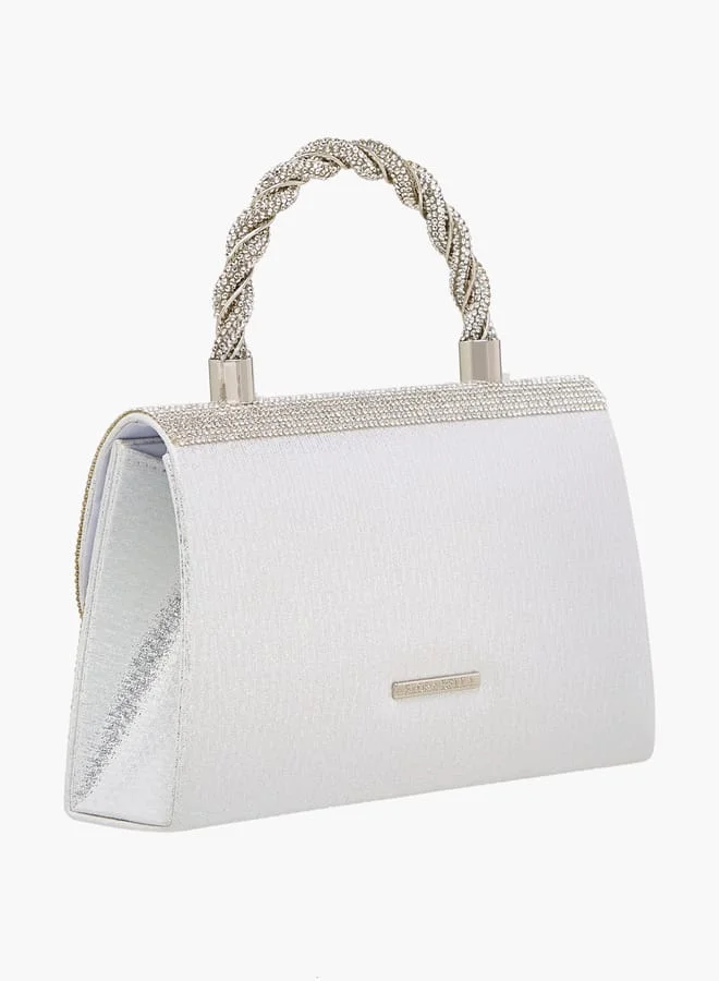 فلورا بيلا من شو إكسبرس Women's Studded Satchel Bag with Handle and Chain Strap