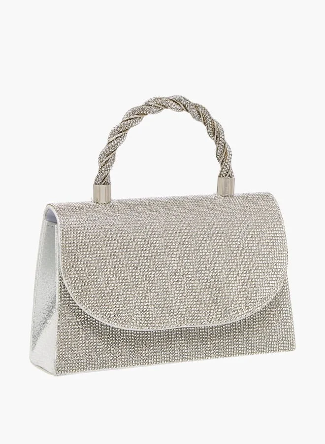 فلورا بيلا من شو إكسبرس Women's Studded Satchel Bag with Handle and Chain Strap