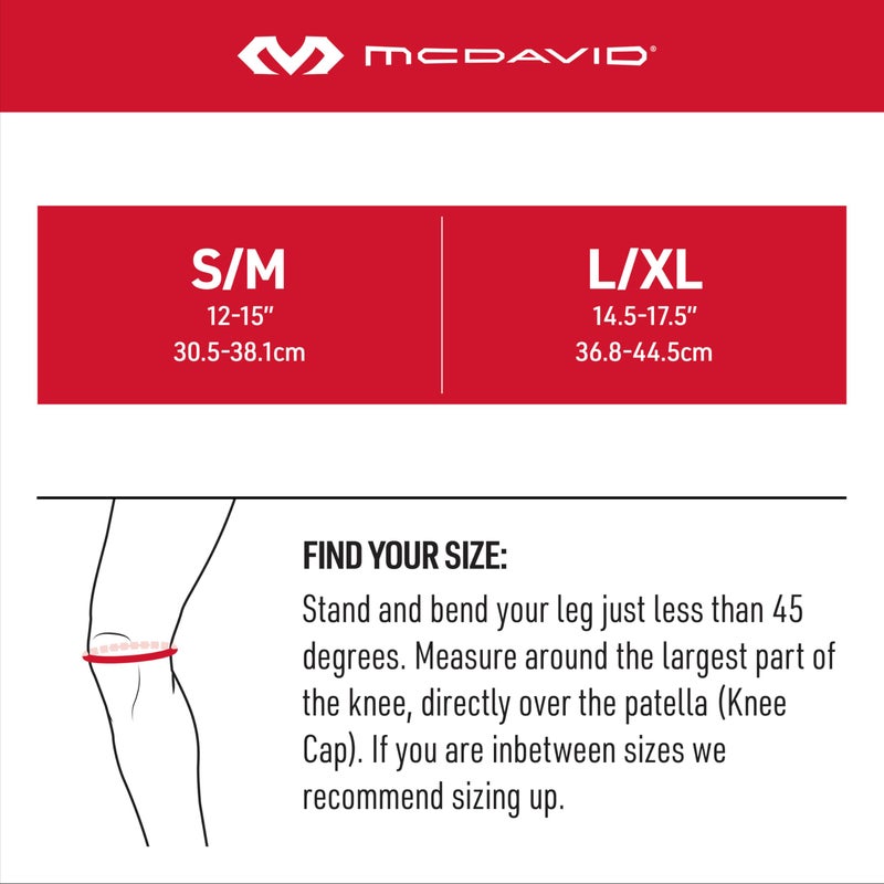 McDavid Knee Support Wrap, Knee Pain Relief from Jumpers Knee, Runners Knee, Patella Support, Tendon Support, Cartilage Meniscus Injuries, Adjustable for Men & Women, Sold as Single Unit (1) - Image 2
