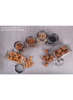 Brezzycloud Piraml Glass Cubical Square Transparent Jars & Containers for Kitchen Pantry, Snacks, Masala, Jams, Pickles, Cookies, Dry Fruits, Coffee Beans Storage 1KG Jar with Lid, 1liter, Set of 6 - pzsku/ZBFCE7B7B79CC8367F499Z/45/_/1737721162/345cbb8c-368c-4d49-ab3f-d952a9adc763