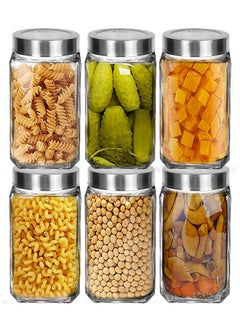 Brezzycloud Piraml Glass Cubical Square Transparent Jars & Containers for Kitchen Pantry, Snacks, Masala, Jams, Pickles, Cookies, Dry Fruits, Coffee Beans Storage 1KG Jar with Lid, 1liter, Set of 6 - pzsku/ZBFCE7B7B79CC8367F499Z/45/_/1737721167/d0ec7faa-32b4-44ef-b65b-390fdfceefb4