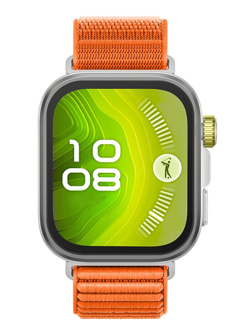 Premium Magnetic Loop Watch Band for Huawei Watch 4 & Watch 4 Pro – Adjustable, Soft & Durable Replacement Strap Orange - Image 5