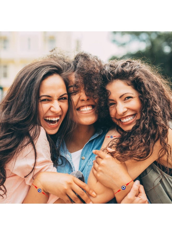 Evil Eye Bracelets 7 Knot Lucky Protection Bracelets Red Evil Eye Bracelets Pack Bracelet for Family Evil Eye Bracelet for Women Men Baby 7 Knot Protection Lucky Bracelet Adjustable Red String Amulet