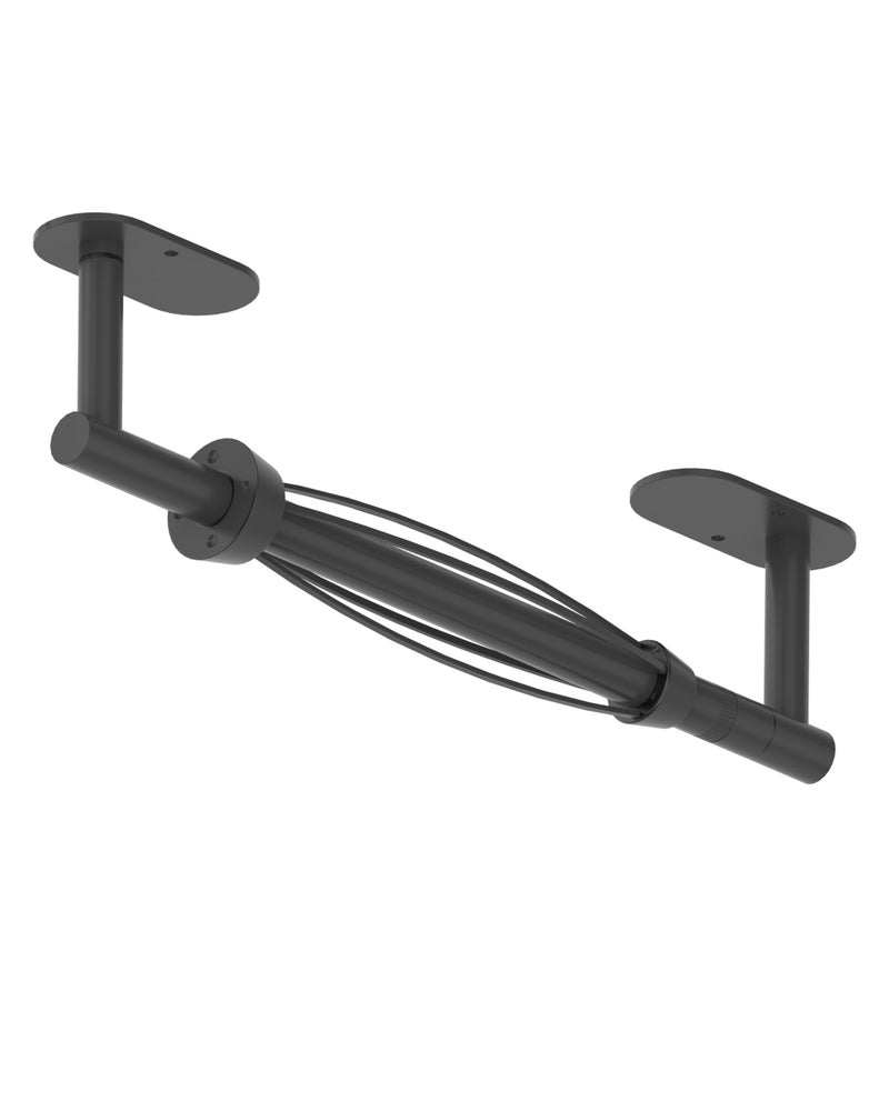 BATHDANCE Paper Towel Holder Under Cabinet Single Hand Operable Roll Holder with Damping EffectNo Drilling or Wall Mounted SUS304 Stainless Steel for Kitchen Bathroom Matte Black