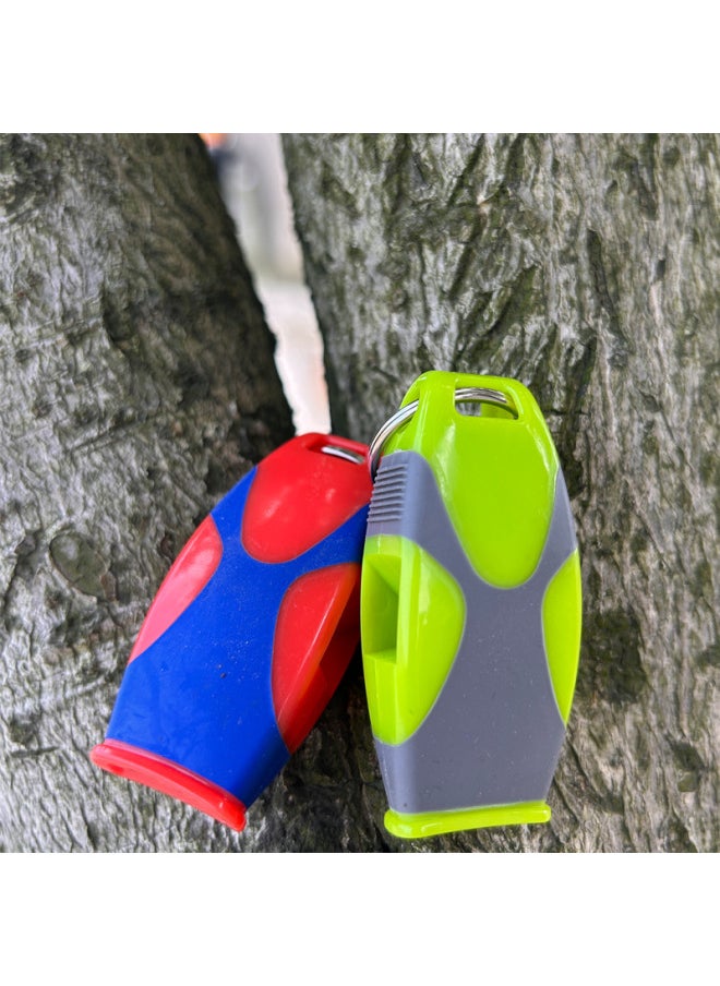 Generic Treble Whistle Referee Competition Physical Education Teacher Fire Rescue Outdoor Survival Whistle Plastic Seedless Fox Whistle-Color:Gray-white Rubber-coated Whistle (paper Card)  - Image 3
