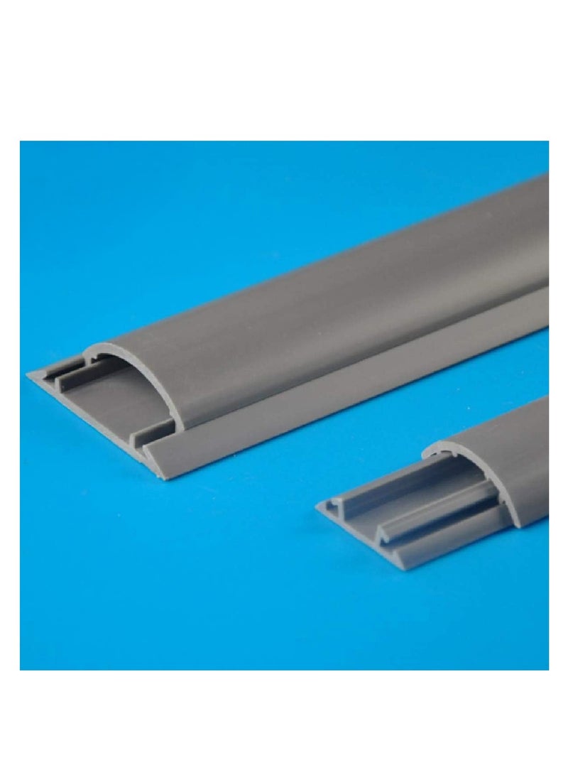 2Pcs Pvc Floor Trunking With Self-Adhesive Red Sticker ,Grey 14X48Mm - Paintable Cable Management And On-Wall Wire Cover, 1 Meter - Image 5