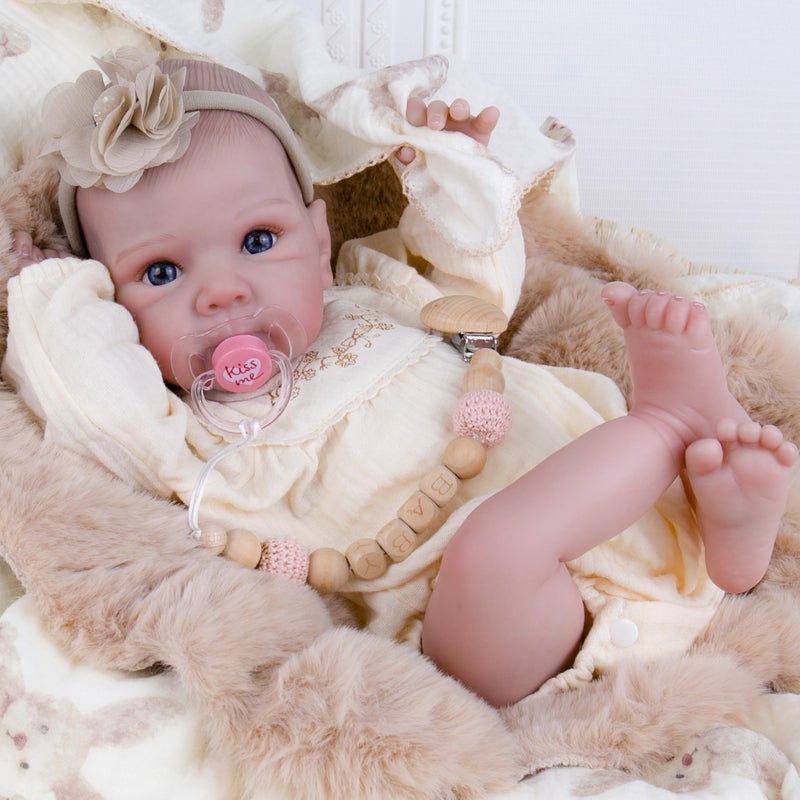 Milidool Realistic Reborn Baby Dolls 20 Inch Cute Lifelike Real Life Baby Dolls Newborn Baby Dolls Girl Soft Cloth Body with Accessories for 3 Year Old Girls Gifts - Image 3