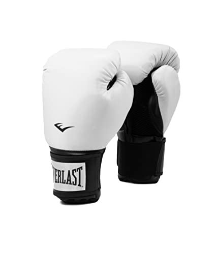 Everlast ProStyle 2 Boxing Gloves Classic Fight Training Gloves for Men and Women Secure Fit Hook and Loop with Wrist Support Heavy Bag Fitness Training 12 oz White - Image 1
