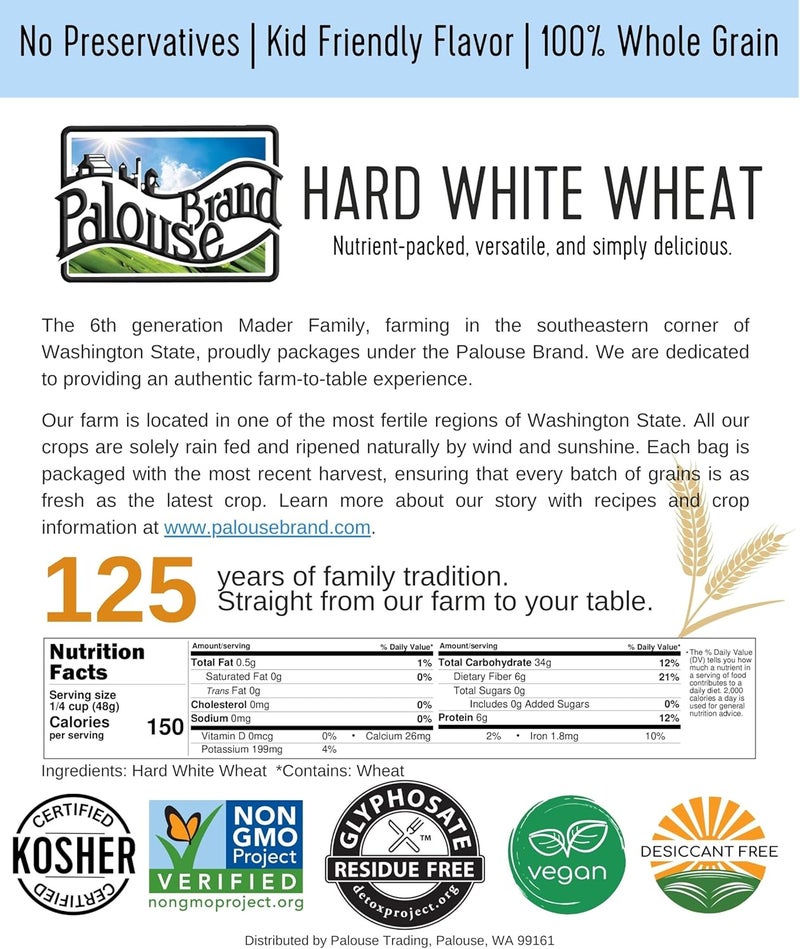 حبوب القمح الأبيض الصلب من بالوس - 5 أرطال - Image 5