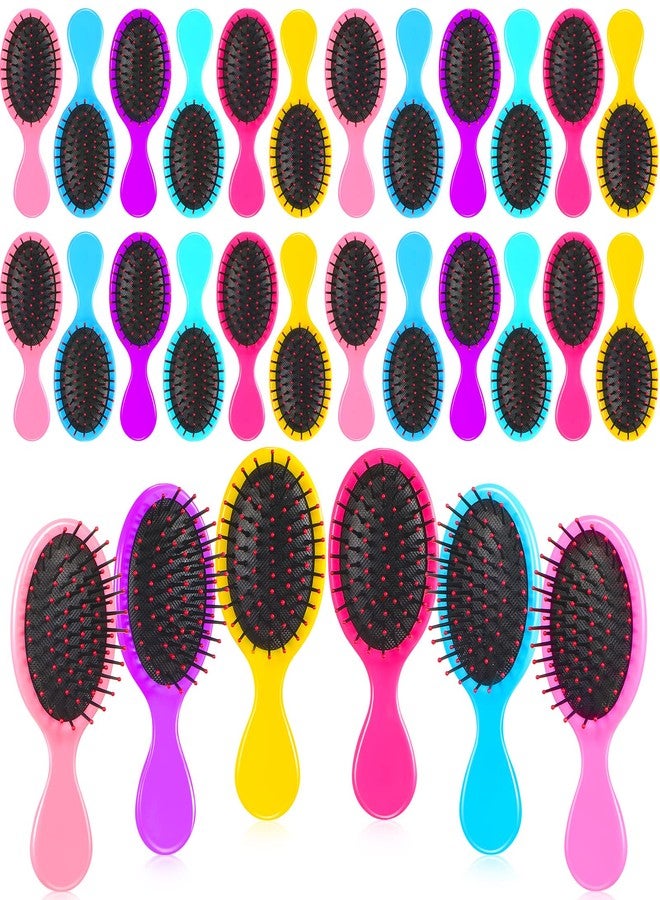 Yoande 36 Packs Mini Detangling Hairbrush Squirt Detangler combs Toddler Soft Bristle Travel Hairbrush Women Girl(Multi Color) - Image 1