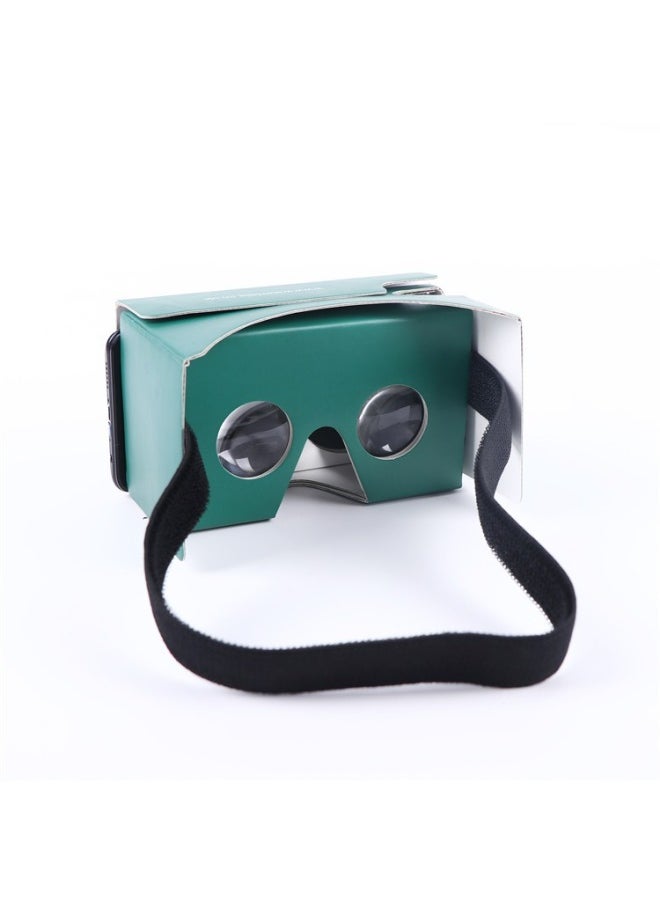ماركة غير محددة نظارات متكاملة قابلة للطي للهاتف المحمول Vr نظارات ثلاثية الأبعاد بسيطة من الجيل الثاني صندوق عرض الواقع الافتراضي الغامر - اللون: شعار قابل للتخصيص  - Image 2