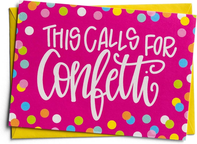 DaySpring  Maghon Taylor  This Calls for Confetti  10 Blank Celebration Note Cards with Yellow Envelopes J9649 - Image 2