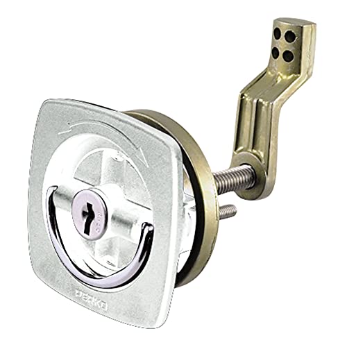 Perko 0931DP1WHT Flush Lock with Offset Cam Bar and Flexible Polymer Strike - White - Image 1