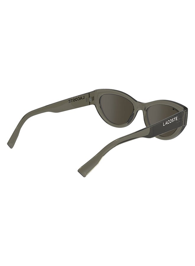 LACOSTE نظارة شمسية بتصميم عين القطة للحماية من الأشعة فوق البنفسجية للنساء - L6013S-210-5418 - مقاس العدسة: 54 ملم - Image 5