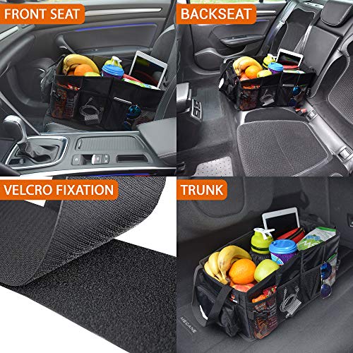 FOXBOX Car Seat and Trunk Organizer, Front or Back Seat Storage - SUV Passenger Floor, Under or Between Seats Organization, Car Gifts for Men and Women (Grey) - Image 3