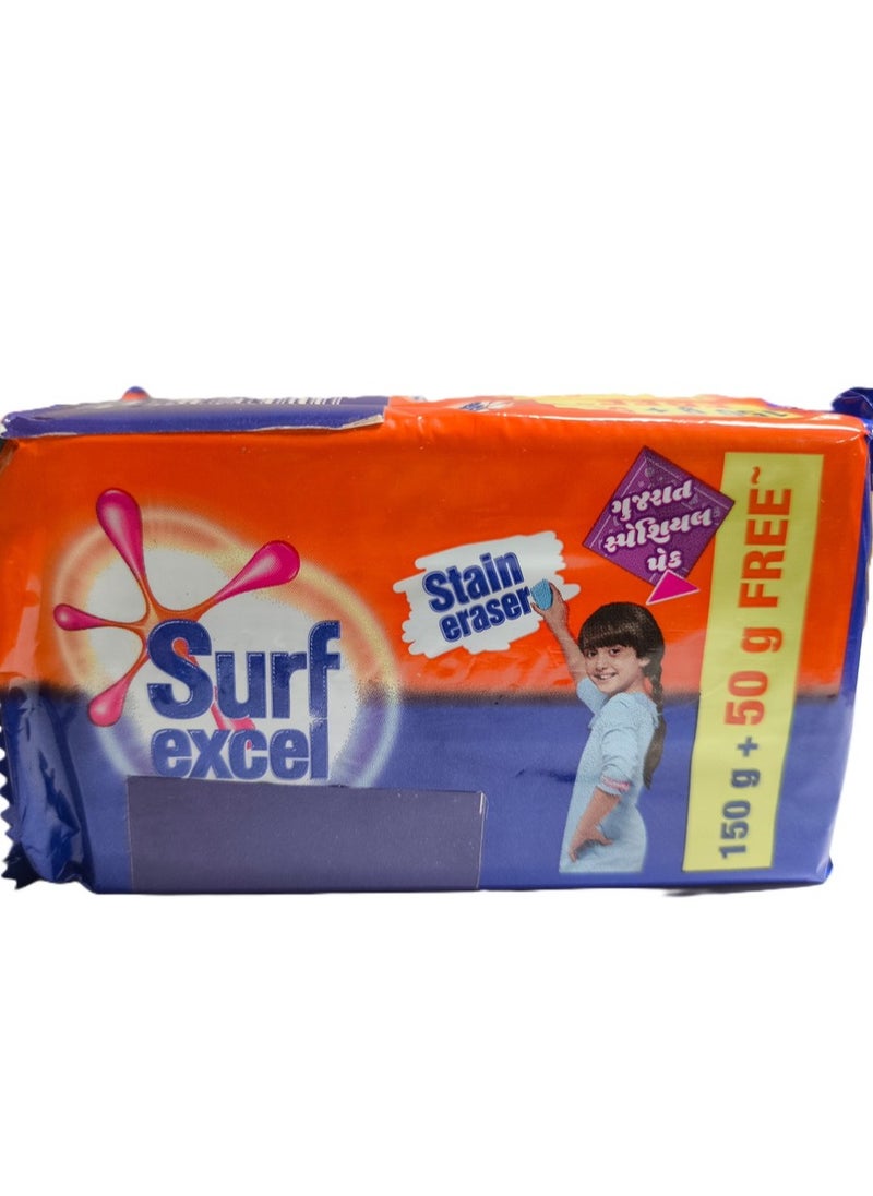 Surf excel - Stain Eraser Detergent Bar 150+50 grams Pack of 4 - Image 1