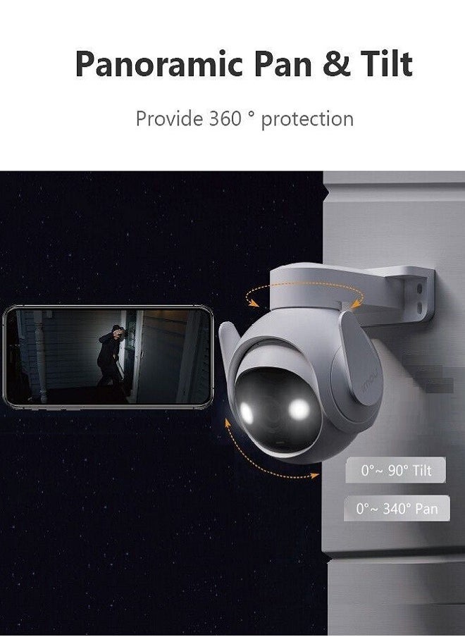 IMOU - Imou Cruiser 2 5MP Wi-Fi Outdoor Security Camera Night Vision Two Way Talk IP66 Weather resistance 3K QHD Image Smart Full color Panoramic Pan and Tilt Powered by Imou SENSE™ Smart Tracking - Image 1