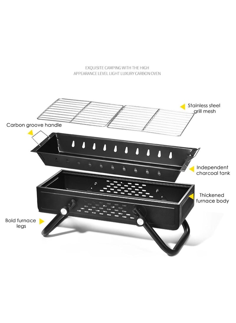 DubaiGallery BBQ Grill | Smokeless Camping BBQ Oven - Stainless Steel Barbeque Grill Charcoal Grill Camping, Easy Clean For Cooking Outdoors, Tailgating, Camping - Image 3