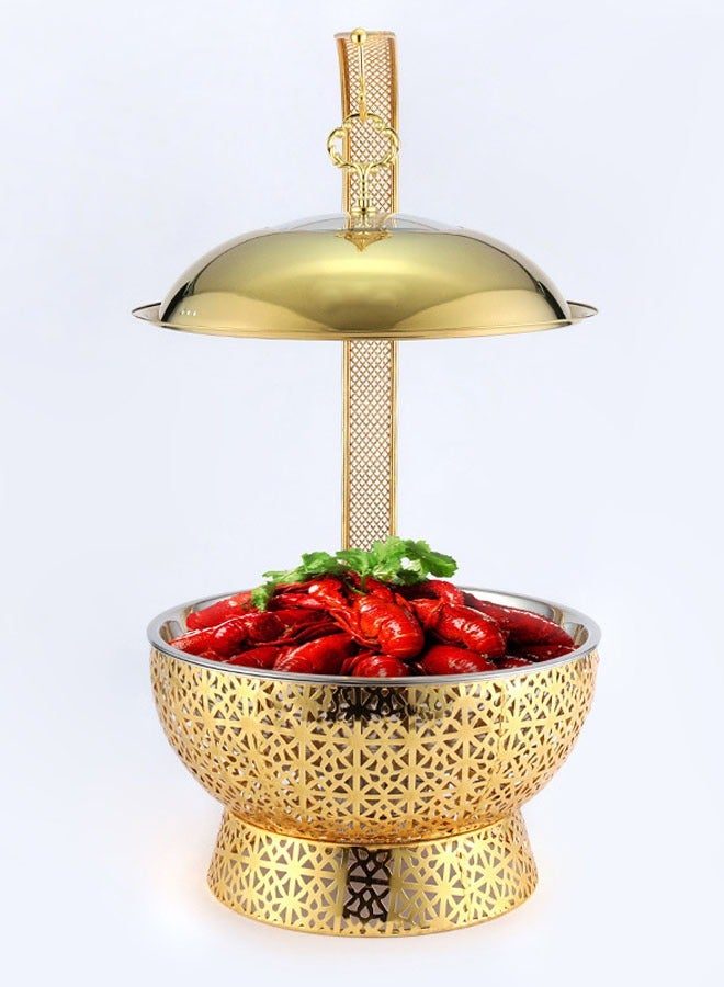 كيكي طبق تسخين بوفيه من الفولاذ المقاوم للصدأ لتسخين الطعام وسخان 8.0 لتر - Image 1