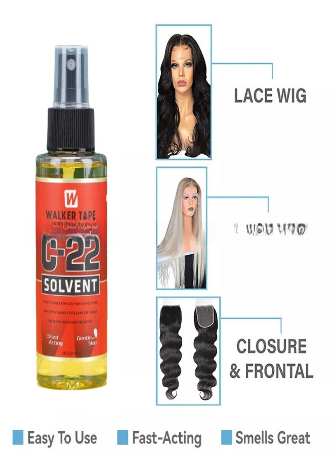 4FL OZ/118ml Walker Tape C- 22 solvent Remove Glue Liquid Lace Wig glue(118ml C- 22 Solvent high-efficiency degumming) - Image 4