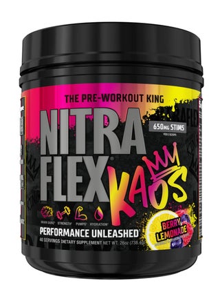 Gat Sport, Nitraflex, Kaos, 650mg Stims, Pre Workout King, 738g, Berry Lemonade, 40 Servings - pzsku/ZBFCF18380233B36F8D9CZ/45/_/1737045223/4bda8fab-32d7-4a0f-b9f7-9f367a5247e5