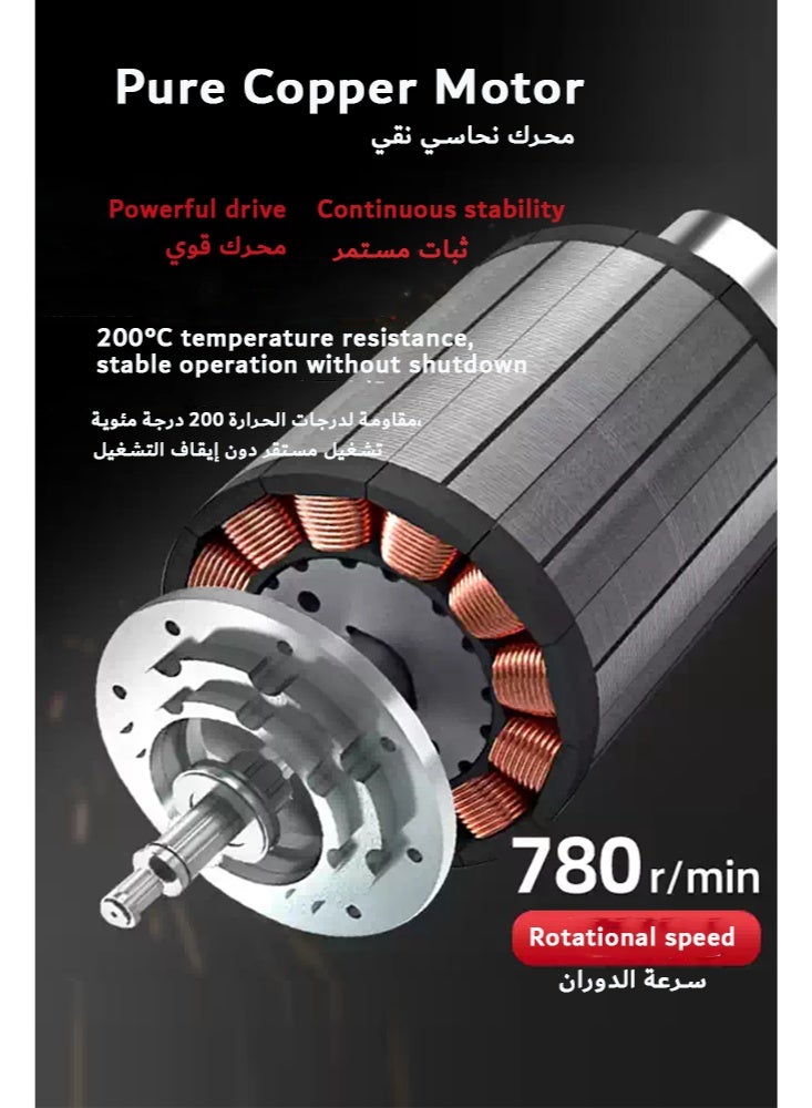 Bolivia's Rotary Hammer Drill,1-1/4 Inch SDS-Plus 13 Amp Heavy Duty Rotary Hammer Drill with Safety Clutch and Variable Speed, Including Chisels and Drill Bits - Image 2