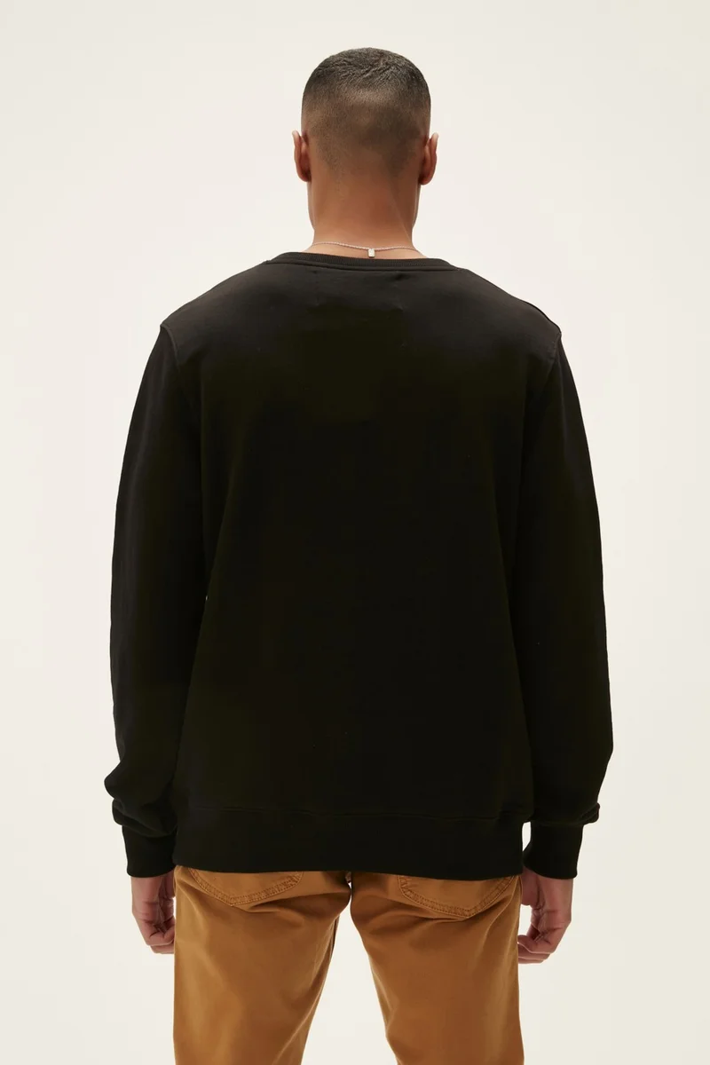 Bad Bear Here Crewneck Black Men's Sweatshirt 22.02.12.016-C01