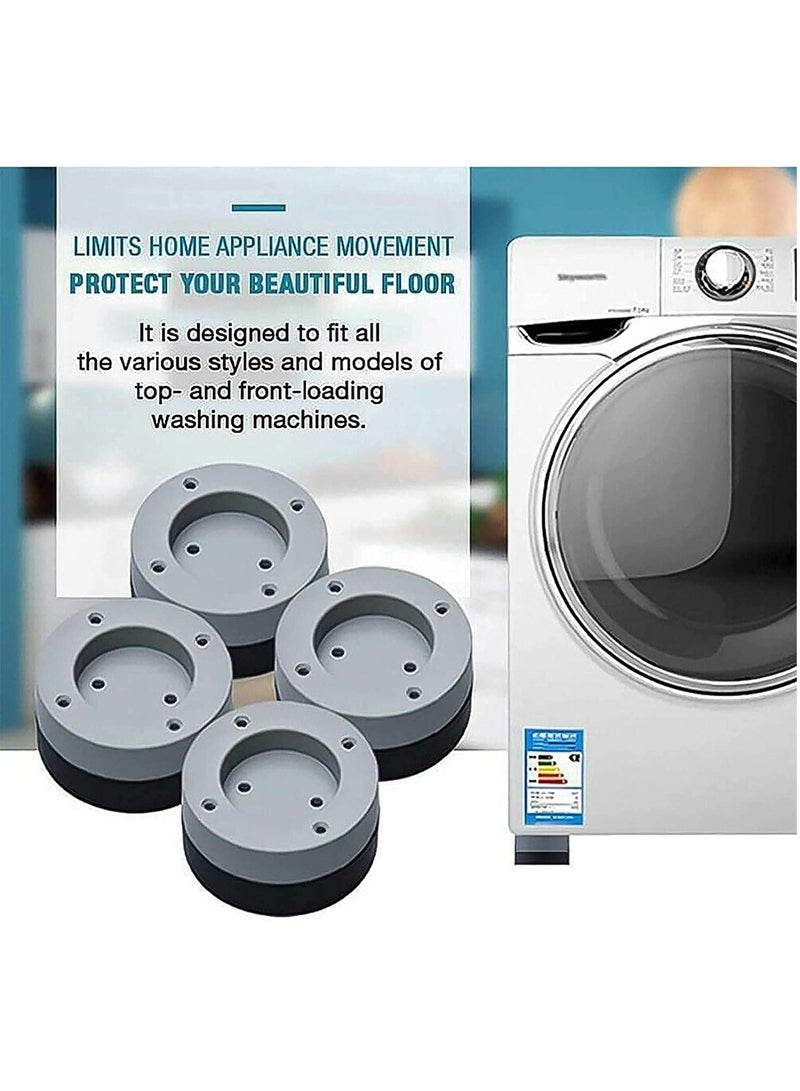 Washing Machine Feet Pads, Non Slip Mat, Shock And Noise Cancelling Washing Machine Support for Protects Laundry Room Floor, 4Pcs, 6 cm - Image 3