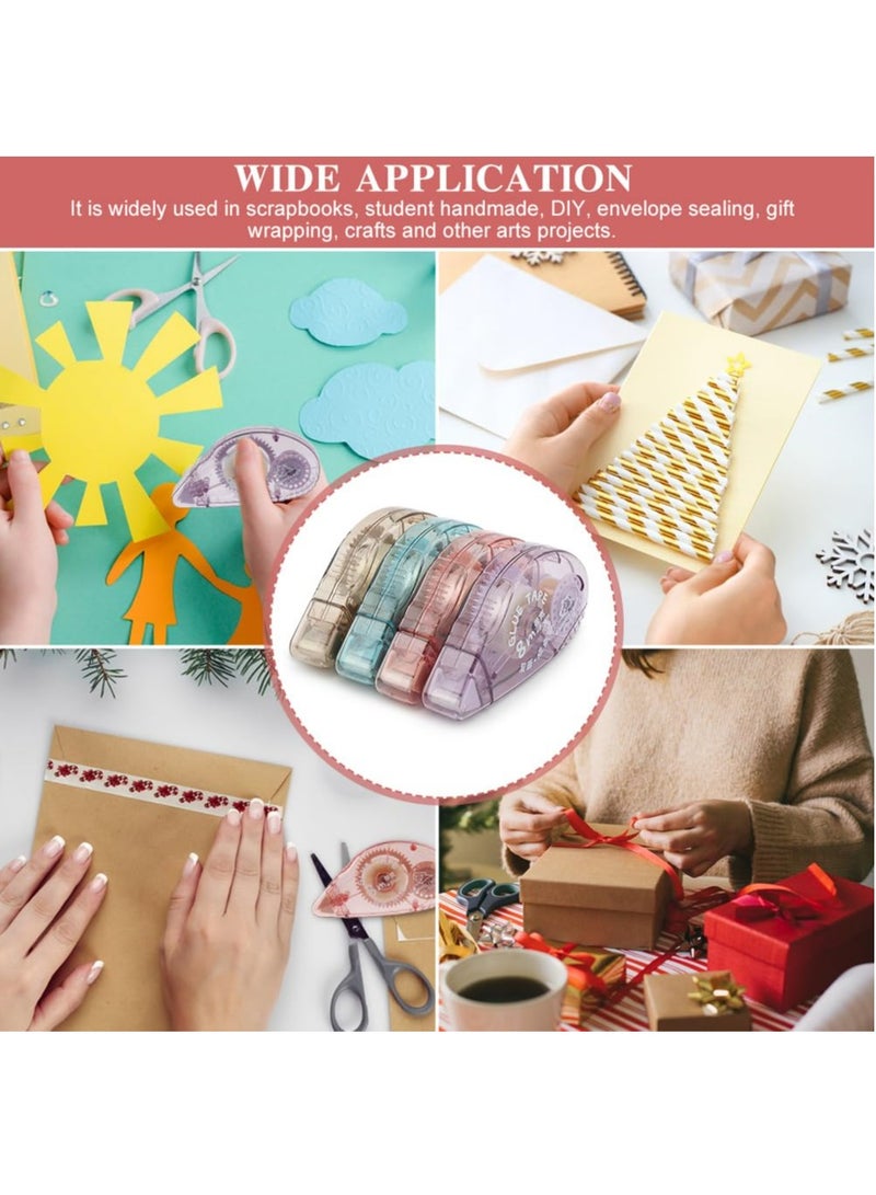Oasisgalore 4 Pack Double Sided Tape Roller, Scrapbooking Adhesive Tape Runner, Sticky Glue Tape for Crafts and Arts Projects. - Image 4