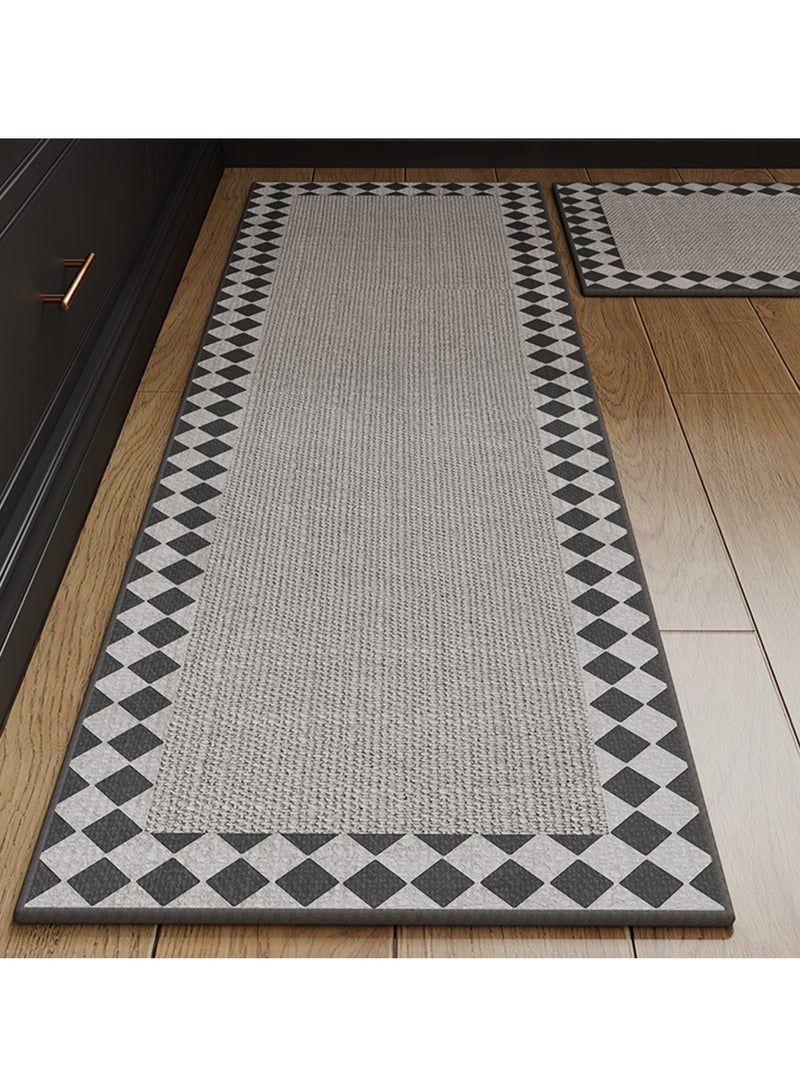 Sharpdo 2-Piece Kitchen Floor Mats Non-Slip, Woven Kitchen Floor Mats Absorb Water in Front of Sink, 45*120cm+45*70cm Durable Waterproof Washable Kitchen Floor Mats - Image 1